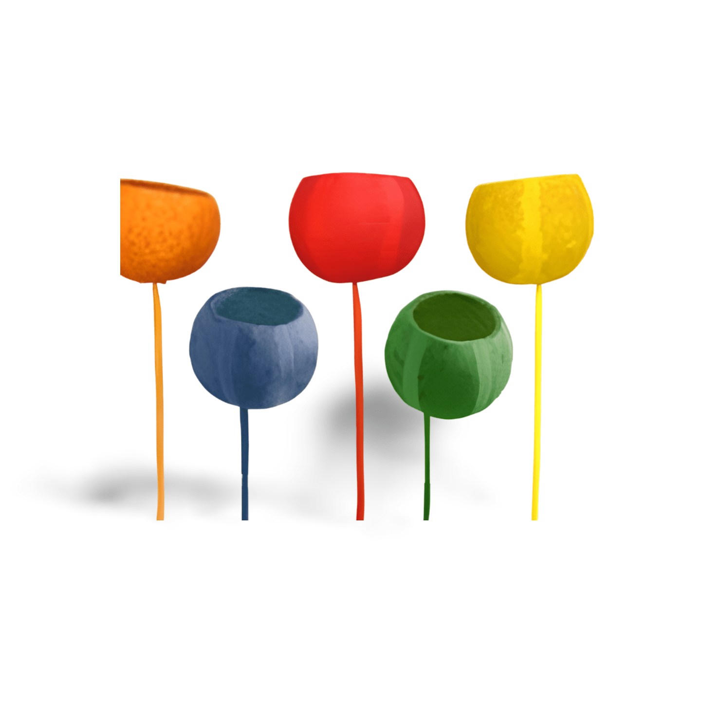 EX08 - Pumpkin Cup color - Pack of 500 pcs 1 Ex18 Pumpkin Cup Color Witth Stick 8